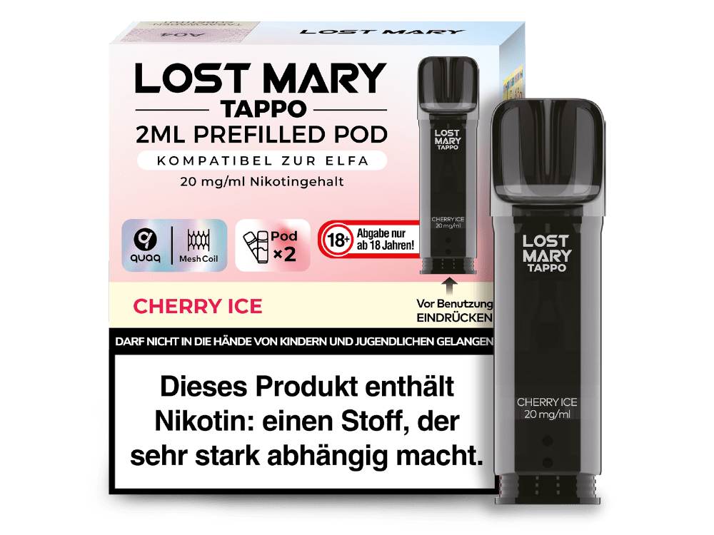 Lost Mary - Tappo - 2ml Prefilled Pods (2 Stück) - Cherry Ice 1er Packung 20 mg/ml - Vapes4you