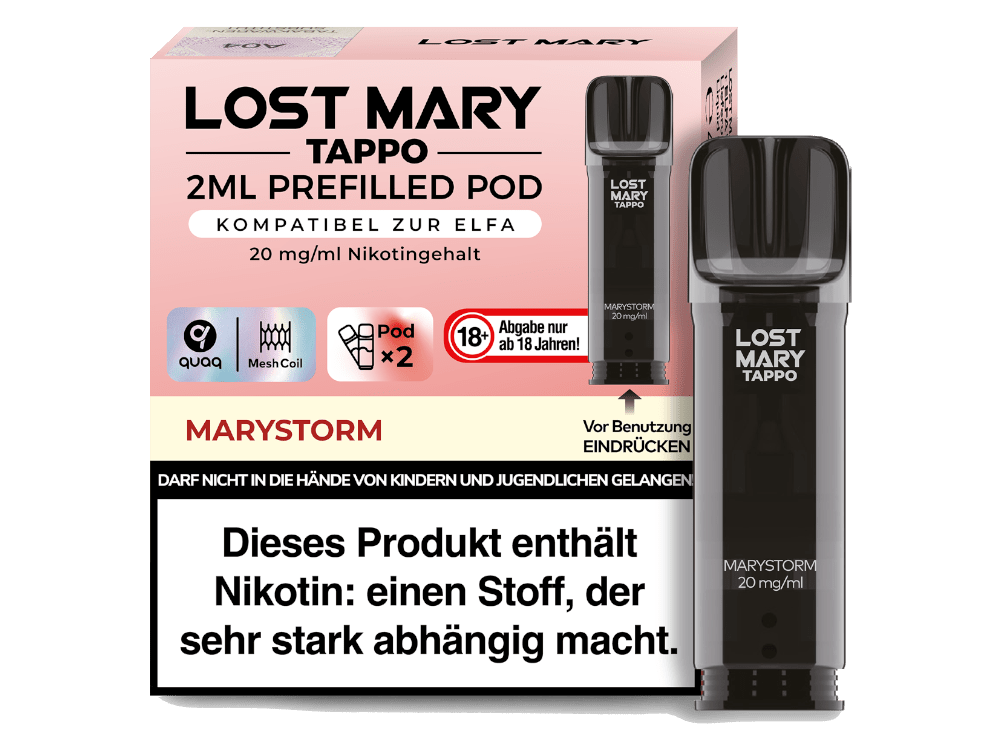Lost Mary - Tappo - 2ml Prefilled Pods (2 Stück) - Marystorm 1er Packung 20 mg/ml - Vapes4you