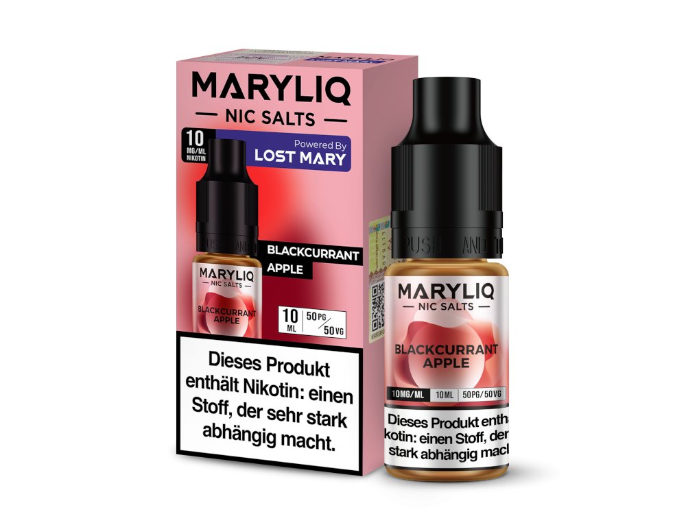 MARYLIQ - Blackcurrant Apple - 10ml Fertigliquid (Nikotinsalz) - Blackcurrant Apple 1er Packung 10 mg/ml - Vapes4you