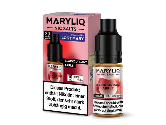 MARYLIQ - Blackcurrant Apple - 10ml Fertigliquid (Nikotinsalz) - Blackcurrant Apple 1er Packung 20 mg/ml - Vapes4you