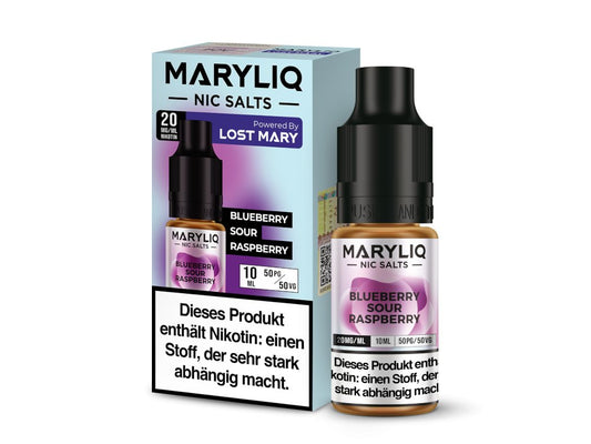 MARYLIQ - Blueberry Sour Raspberry - 10ml Fertigliquid (Nikotinsalz) - Blueberry Sour Raspberry 1er Packung 20 mg/ml - Vapes4you