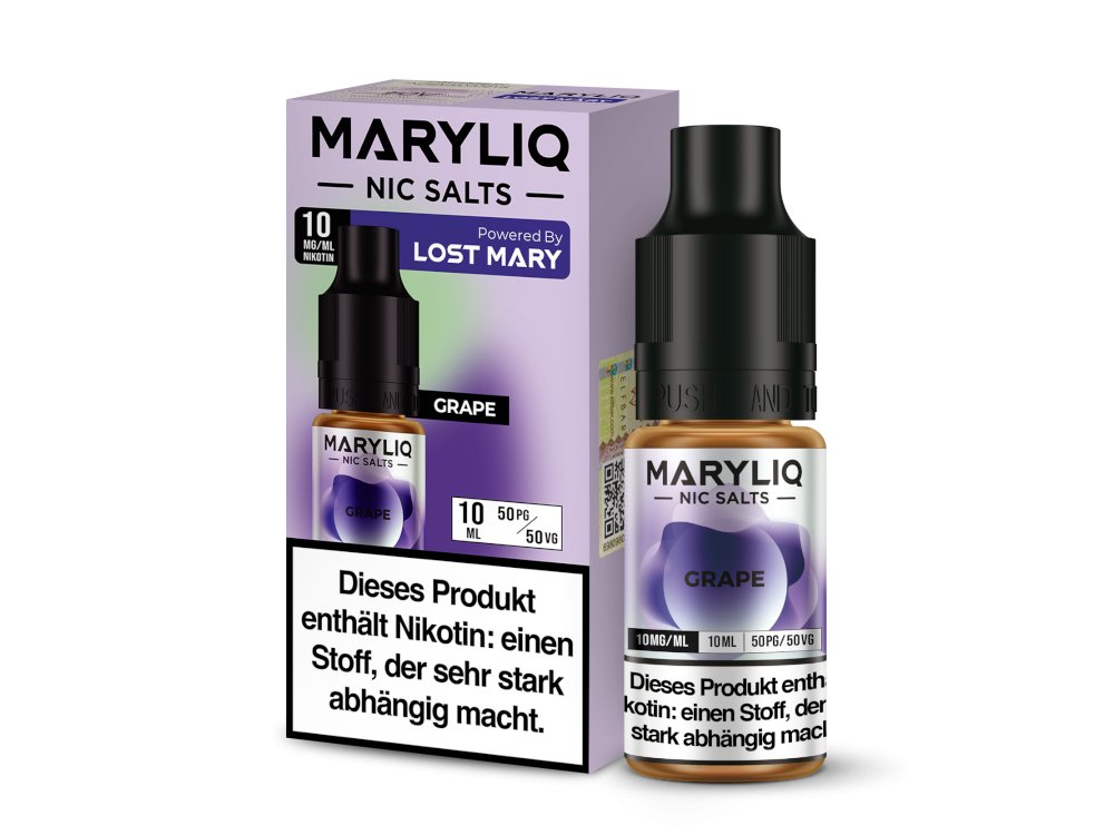 MARYLIQ - Grape - 10ml Fertigliquid (Nikotinsalz) - Grape 1er Packung 10 mg/ml - Vapes4you