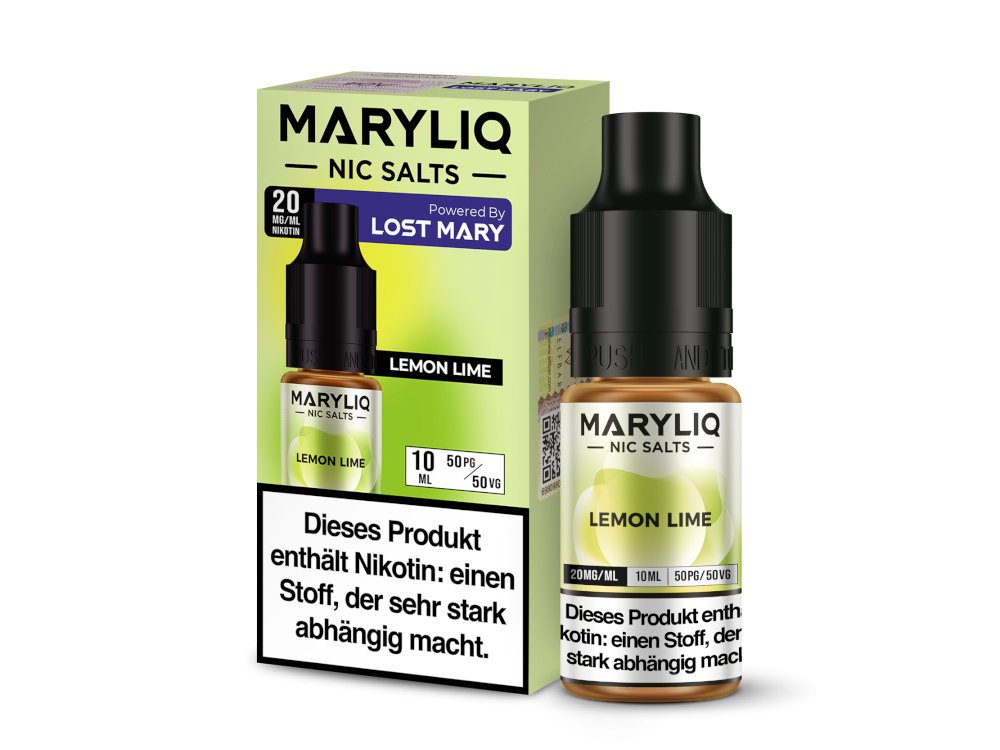 MARYLIQ - Lemon Lime - 10ml Fertigliquid (Nikotinsalz) - Lemon Lime 1er Packung 20 mg/ml - Vapes4you