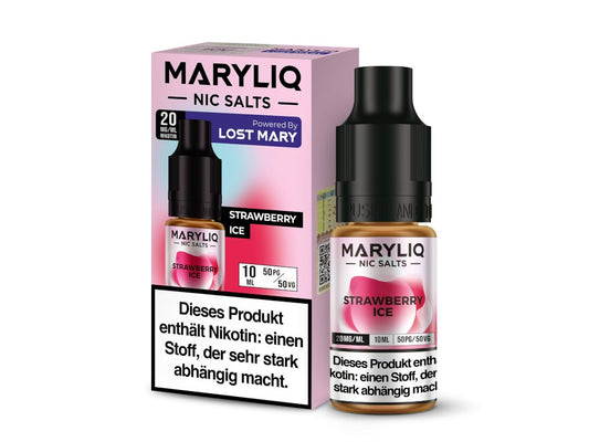 MARYLIQ - Strawberry Ice - 10ml Fertigliquid (Nikotinsalz) - Strawberry Ice 1er Packung 20 mg/ml - Vapes4you