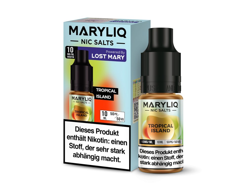 MARYLIQ - Tropical Island - 10ml Fertigliquid (Nikotinsalz) - Tropical Island 1er Packung 10 mg/ml - Vapes4you