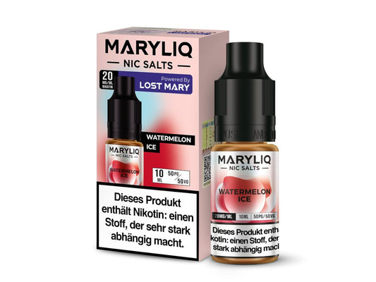 MARYLIQ - Watermelon Ice - 10ml Fertigliquid (Nikotinsalz) - Watermelon Ice 1er Packung 20 mg/ml - Vapes4you