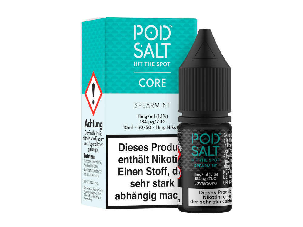 Pod Salt Core - Spearmint - 10ml Fertigliquid (Nikotinsalz) - Spearmint 1er Packung 11 mg/ml - Vapes4you