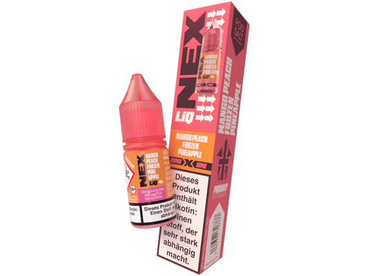 Pod Salt - NexLiq - Mango Peach Frozen Pineapple - 10ml Fertigliquid (Nikotinfrei/Nikotinsalz) - Mango Peach Frozen Pineapple 1er Packung 20 mg/ml - Vapes4you