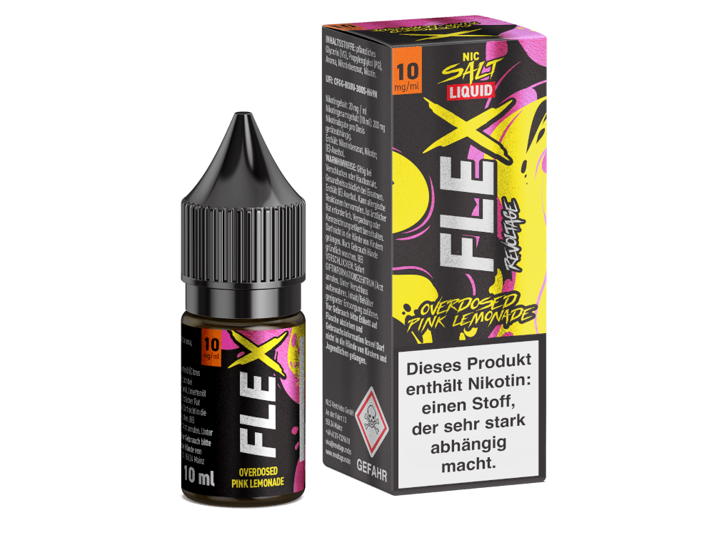 Revoltage - FLEX - Pink Lemonade - 10ml Fertigliquid (Nikotinfrei/Nikotinsalz) - Pink Lemonade 1er Packung 10 mg/ml - Vapes4you
