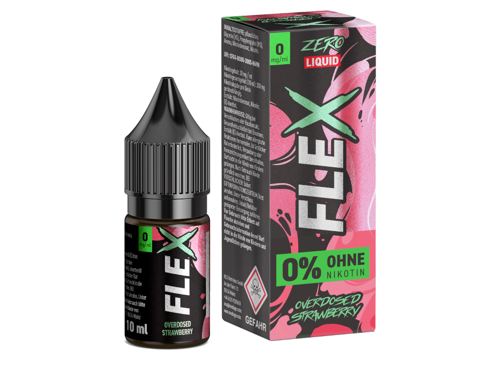 Revoltage - FLEX - Strawberry - 10ml Fertigliquid (Nikotinfrei/Nikotinsalz) - Strawberry 1er Packung 0 mg/ml - Vapes4you
