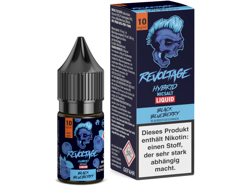 Revoltage - Tobacco Gold - Black Blueberry - 10ml Fertigliquid (Hybrid Nikotinsalz) - Black Blueberry 1er Packung 10 mg/ml - Vapes4you
