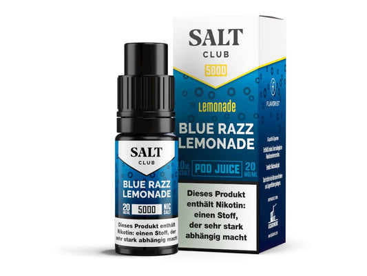 Salt Club - 5000 - Blue Razz Lemonade - 10ml Fertigliquid (Nikotinsalz) - Blue Razz Lemonade 1er Packung 20 mg/ml - Vapes4you