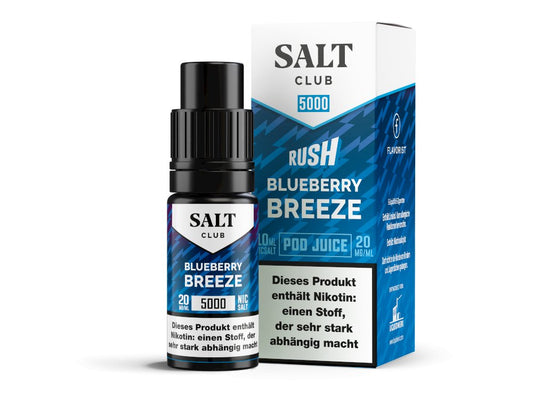Salt Club - 5000 - Blueberry Breeze - 10ml Fertigliquid (Nikotinsalz) - Blueberry Breeze 1er Packung 20 mg/ml - Vapes4you