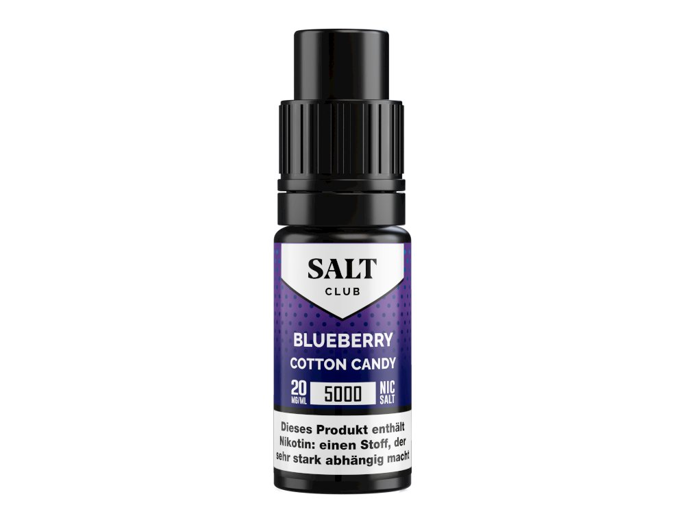 Salt Club - 5000 - Blueberry Cotton Candy - 10ml Fertigliquid (Nikotinsalz) - Blueberry Cotton Candy 1er Packung 20 mg/ml - Vapes4you