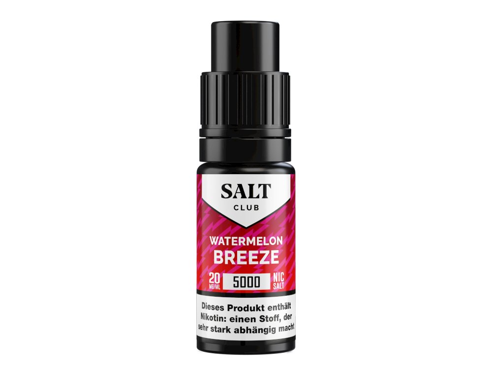 Salt Club - 5000 - Watermelon Breeze - 10ml Fertigliquid (Nikotinsalz) - Watermelon Breeze 1er Packung 20 mg/ml - Vapes4you