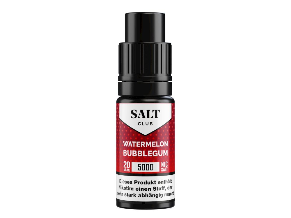 Salt Club - 5000 - Watermelon Bubblegum - 10ml Fertigliquid (Nikotinsalz) - Watermelon Bubblegum 1er Packung 20 mg/ml - Vapes4you