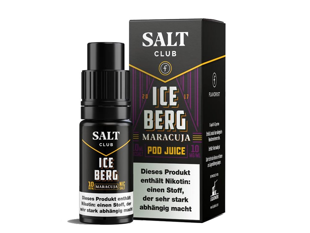 Salt Club - Flavorist Iceberg - Maracuja - 10ml Fertigliquid (Nikotinsalz) - Maracuja 1er Packung 10 mg/ml - Vapes4you
