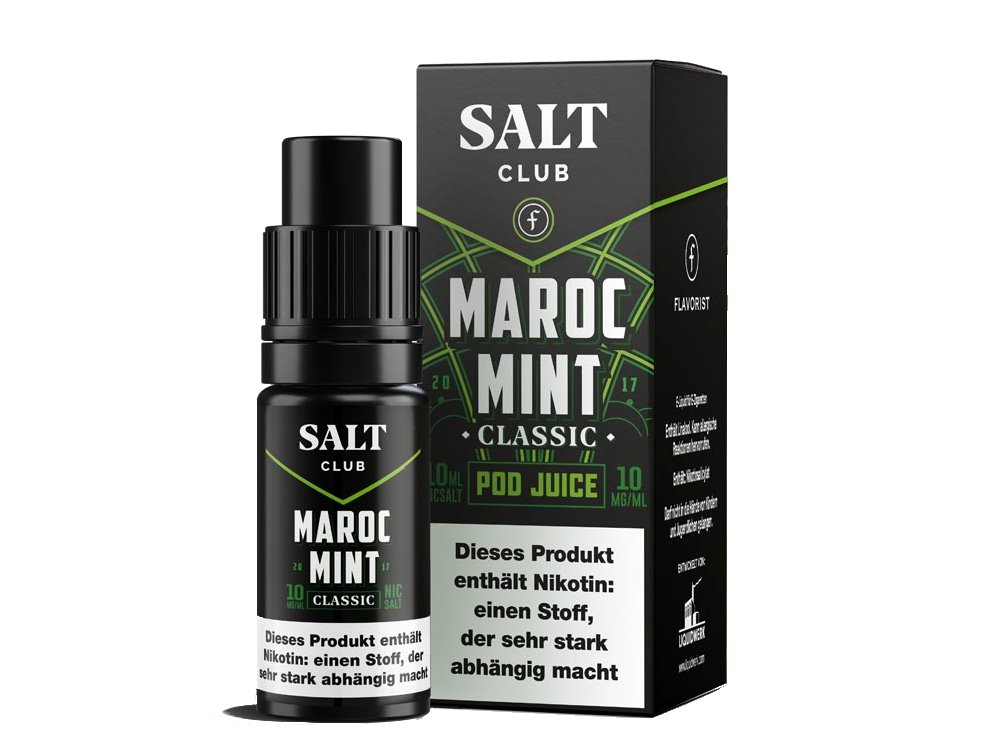 Salt Club - Flavorist Maroc Mint - Classic - 10ml Fertigliquid (Nikotinsalz) - Classic 1er Packung 10 mg/ml - Vapes4you