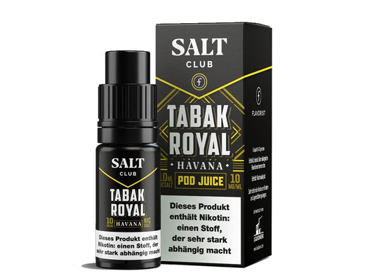 Salt Club - Flavorist Tabak Royal - Havana - 10ml Fertigliquid (Nikotinsalz) - Havana 1er Packung 20 mg/ml - Vapes4you