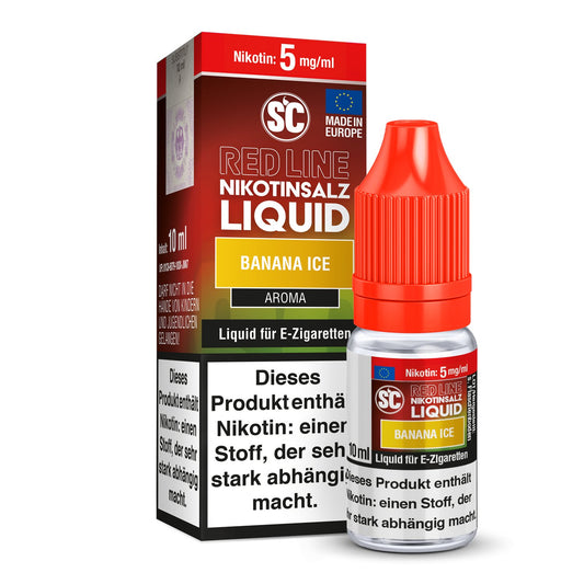 SC - Red Line Banana Ice - 10ml Fertigliquid (Nikotinfrei/Nikotinsalz) - 1er Packung 5 mg/ml - Vapes4you