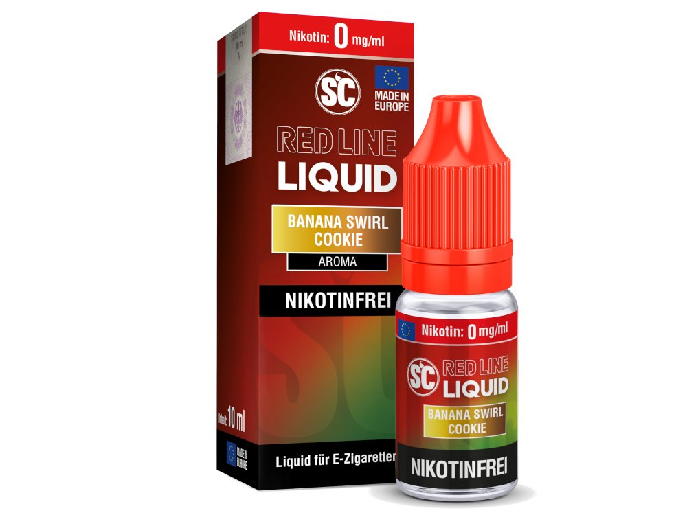 SC - Red Line - Banana Swirl Cookie - 10ml Fertigliquid (Nikotinfrei/Nikotinsalz) - 1er Packung 0 mg/ml - Vapes4you