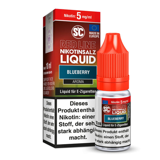 SC - Red Line Blueberry - 10ml Fertigliquid (Nikotinfrei/Nikotinsalz) - 1er Packung 5 mg/ml - Vapes4you