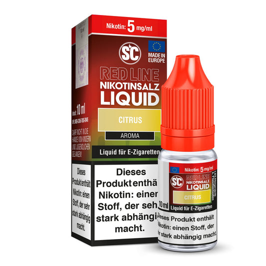 SC - Red Line Citrus - 10ml Fertigliquid (Nikotinfrei/Nikotinsalz) - 1er Packung 5 mg/ml - Vapes4you