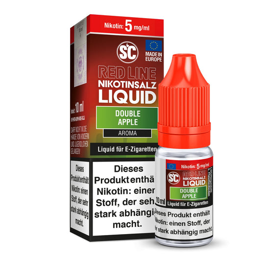 SC - Red Line Double Apple - 10ml Fertigliquid (Nikotinfrei/Nikotinsalz) - 1er Packung 5 mg/ml - Vapes4you