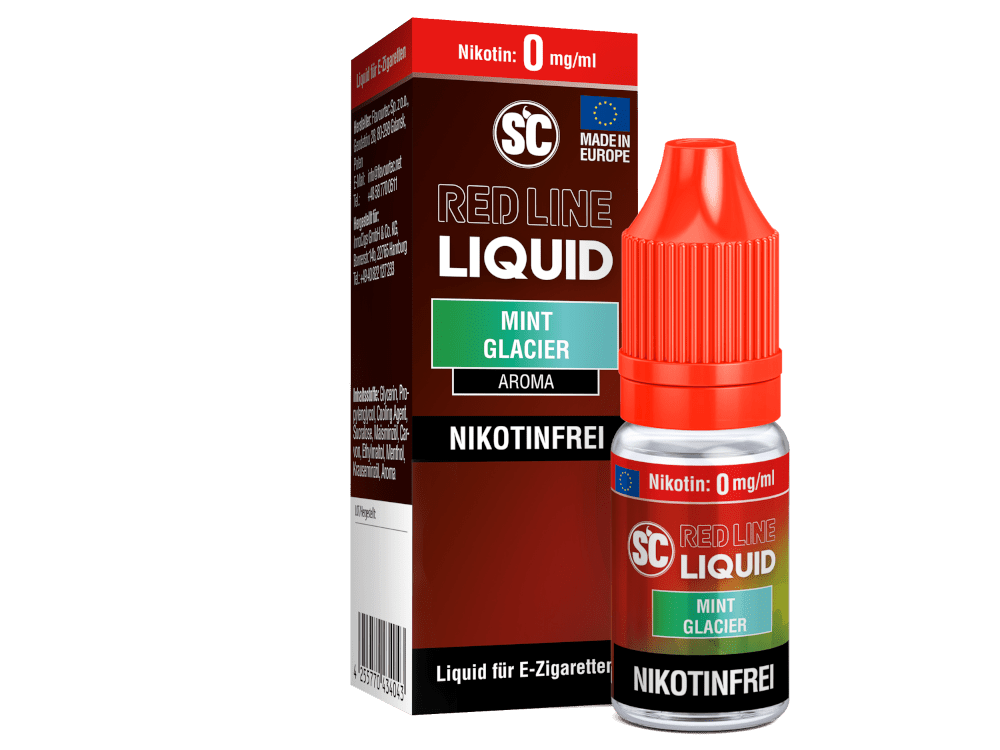 SC - Red Line - Mint Glacier - 10ml Fertigliquid (Nikotinfrei/Nikotinsalz) - 1er Packung 0 mg/ml - Vapes4you