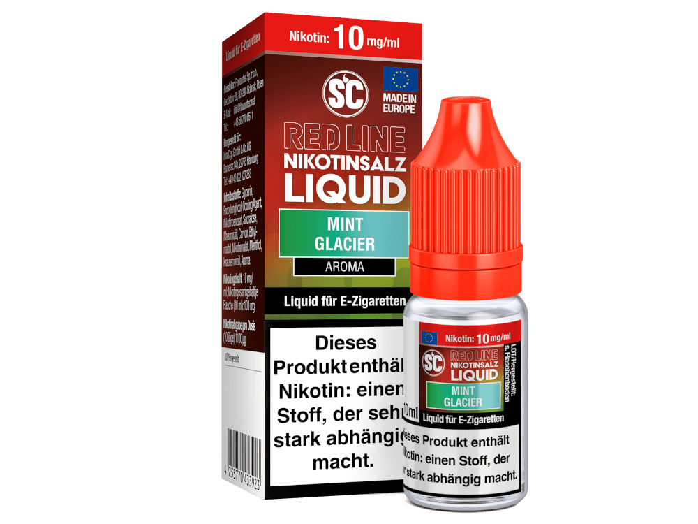 SC - Red Line - Mint Glacier - 10ml Fertigliquid (Nikotinfrei/Nikotinsalz) - 1er Packung 10 mg/ml - Vapes4you