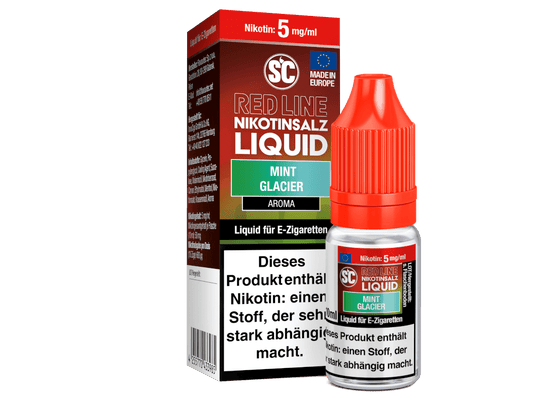SC - Red Line - Mint Glacier - 10ml Fertigliquid (Nikotinfrei/Nikotinsalz) - 1er Packung 5 mg/ml - Vapes4you