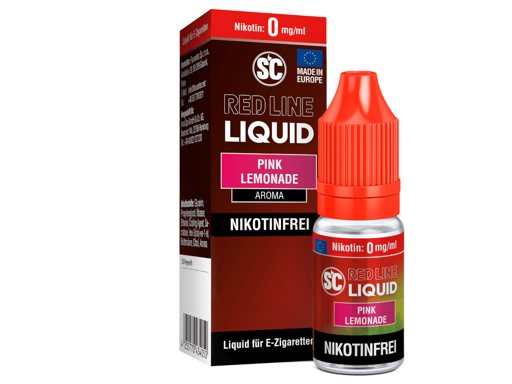 SC - Red Line - Pink Lemonade - 10ml Fertigliquid (Nikotinfrei/Nikotinsalz) - 1er Packung 0 mg/ml - Vapes4you