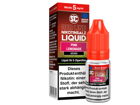 SC - Red Line - Pink Lemonade - 10ml Fertigliquid (Nikotinfrei/Nikotinsalz) - 1er Packung 5 mg/ml - Vapes4you