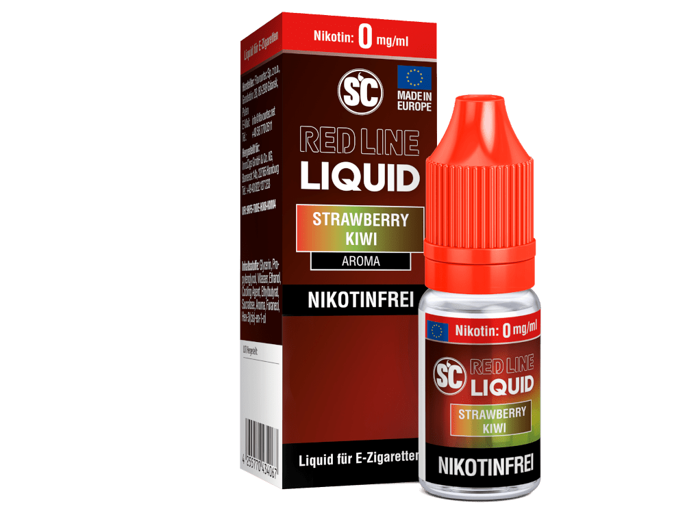 SC - Red Line - Strawberry Kiwi - 10ml Fertigliquid (Nikotinfrei/Nikotinsalz) - 1er Packung 0 mg/ml - Vapes4you