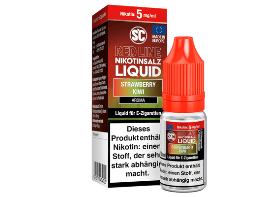 SC - Red Line - Strawberry Kiwi - 10ml Fertigliquid (Nikotinfrei/Nikotinsalz) - 1er Packung 5 mg/ml - Vapes4you