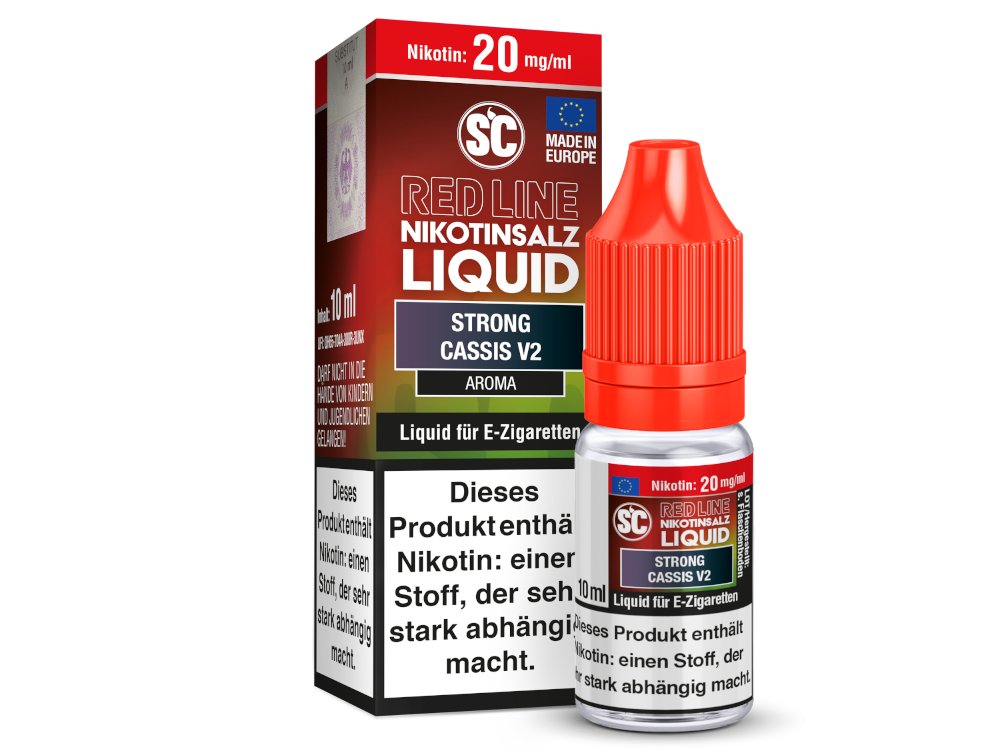 SC Red Line - Strong Cassis V2 - 10ml Fertigliquid (Nikotinfrei/Nikotinsalz)