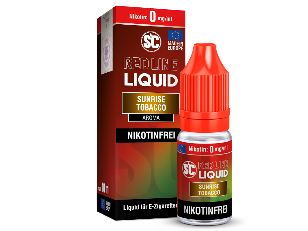 SC - Red Line - Sunrise Tobacco - 10ml Fertigliquid (Nikotinfrei/Nikotinsalz)