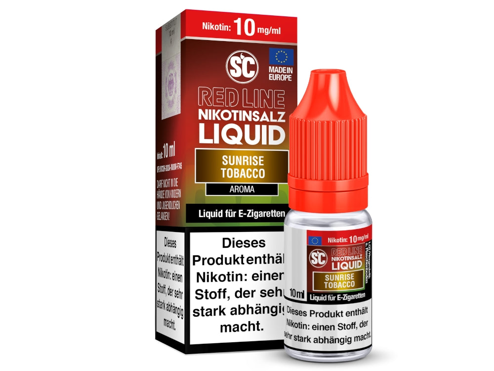 SC - Red Line - Sunrise Tobacco - 10ml Fertigliquid (Nikotinfrei/Nikotinsalz)