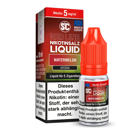 SC - Red Line Watermelon - 10ml Fertigliquid (Nikotinfrei/Nikotinsalz) - 1er Packung 5 mg/ml - Vapes4you