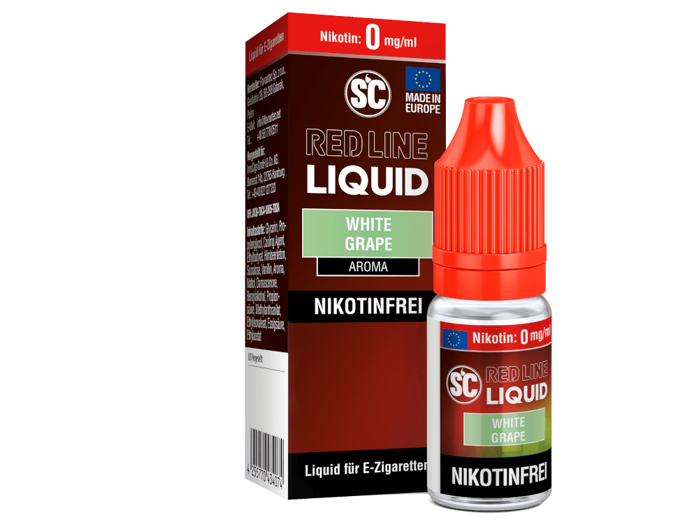SC - Red Line - White Grape - 10ml Fertigliquid (Nikotinfrei/Nikotinsalz) - 1er Packung 0 mg/ml - Vapes4you