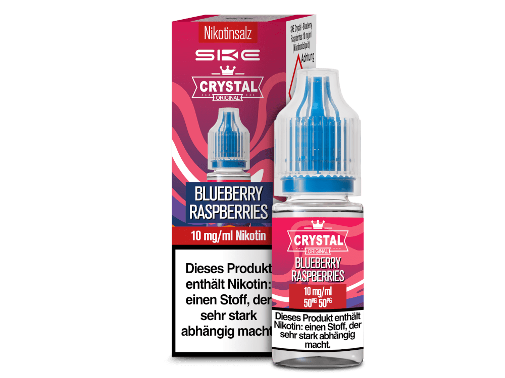 SKE - Crystal - Blueberry Raspberries - 10ml Fertigliquid (Nikotinsalz) - Blueberry Raspberries 1er Packung 10 mg/ml - Vapes4you