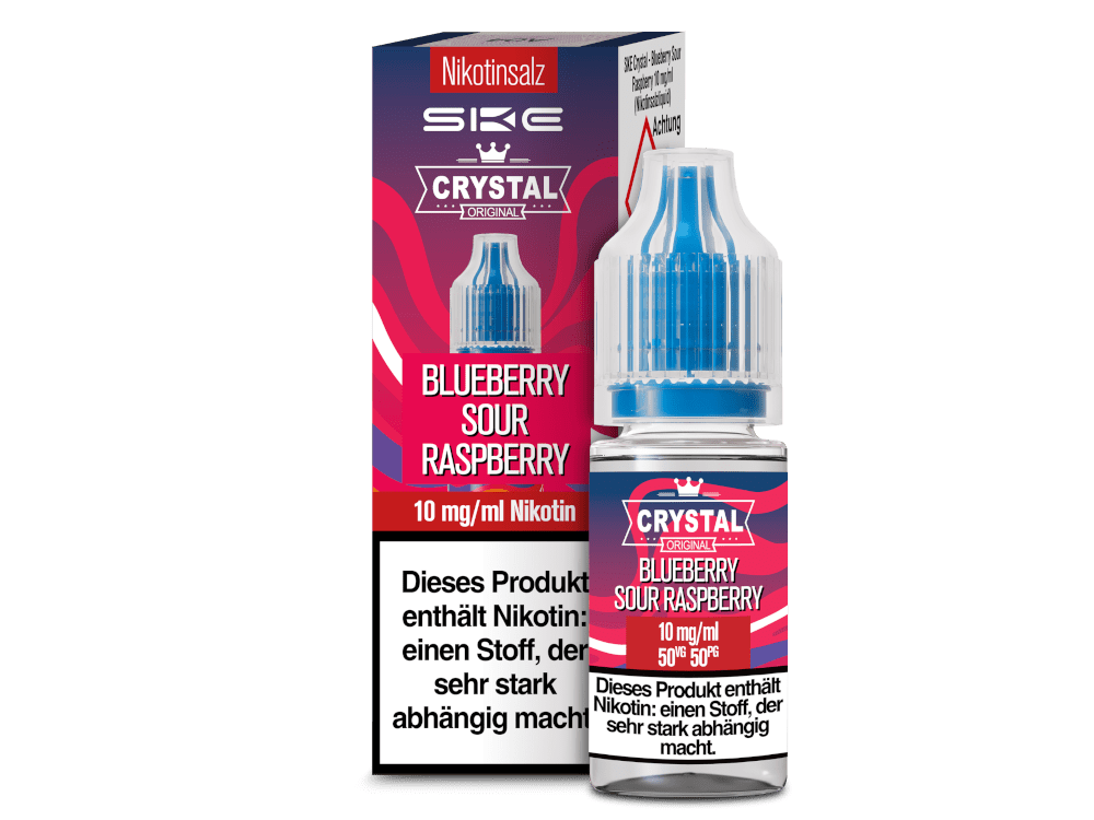 SKE - Crystal - Blueberry Sour Raspberry - 10ml Fertigliquid (Nikotinsalz) - Blueberry Sour Raspberry 1er Packung 10 mg/ml - Vapes4you