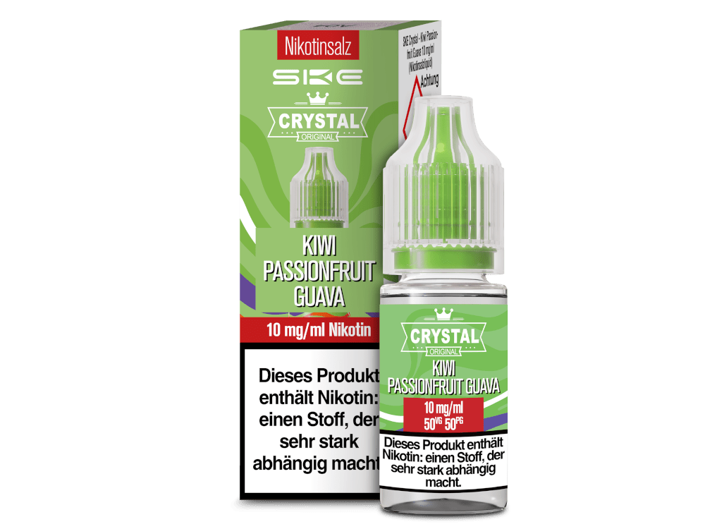 SKE - Crystal - Kiwi Passionfruit Guava - 10ml Fertigliquid (Nikotinsalz) - Kiwi Passionfruit Guava 1er Packung 10 mg/ml - Vapes4you
