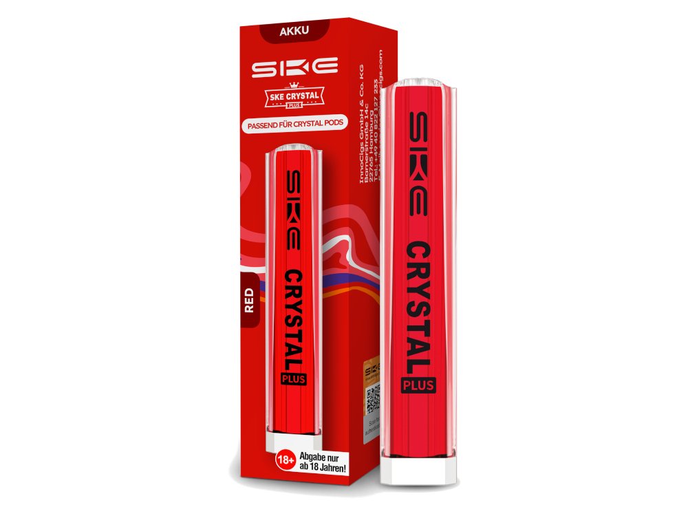 SKE - Crystal Plus - 400mAh Akku (für Prefilled Pods) - rot 1er Packung - Vapes4you