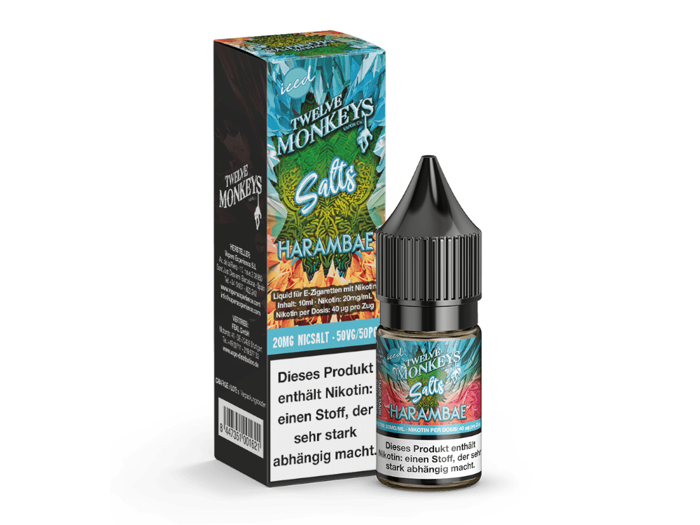 Twelve Monkeys - Iced - Harambae - 10ml Fertigliquid (Nikotinsalz) - Harambae 1er Packung 20 mg/ml - Vapes4you