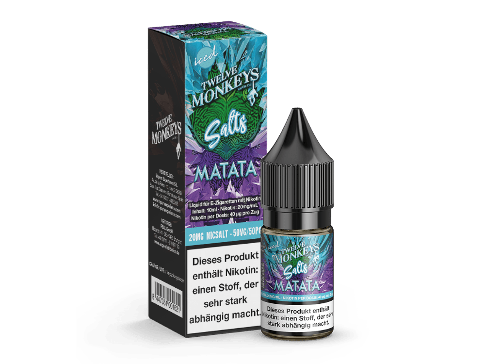 Twelve Monkeys - Iced - Matata - 10ml Fertigliquid (Nikotinsalz) - Matata 1er Packung 20 mg/ml - Vapes4you