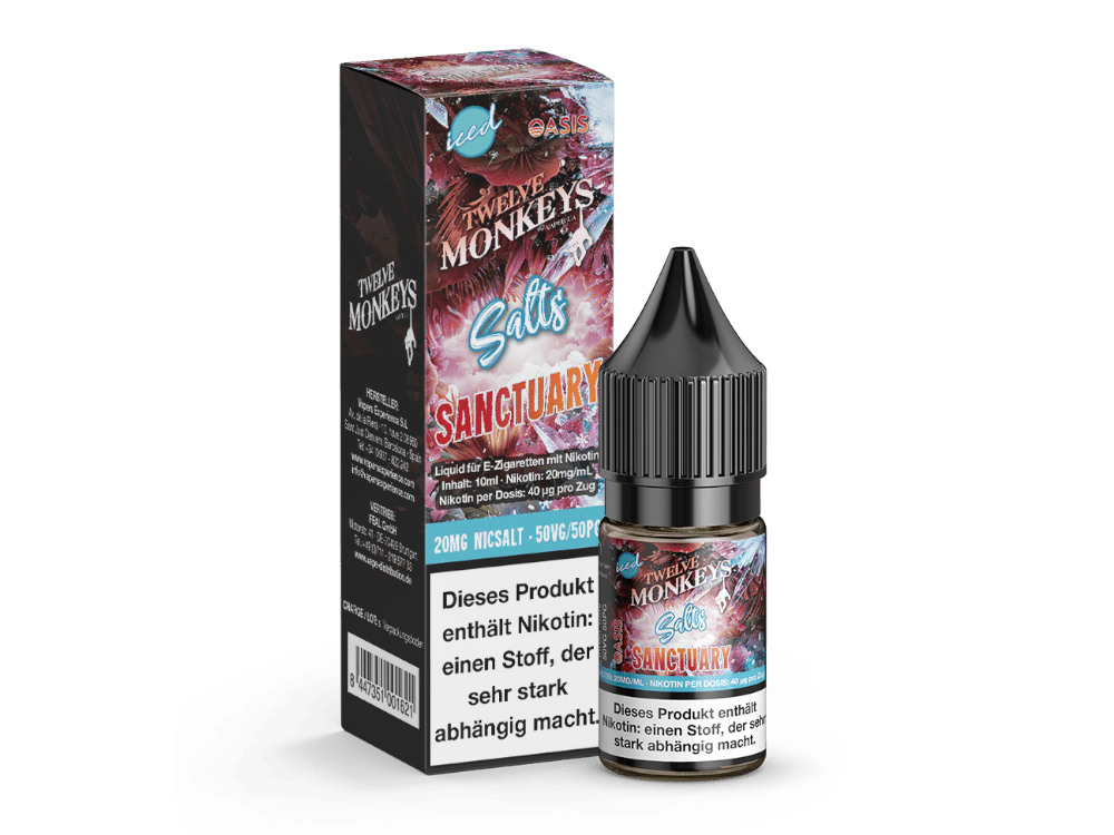 Twelve Monkeys - Iced - Sanctuary - 10ml Fertigliquid (Nikotinsalz) - Sanctuary 1er Packung 20 mg/ml - Vapes4you