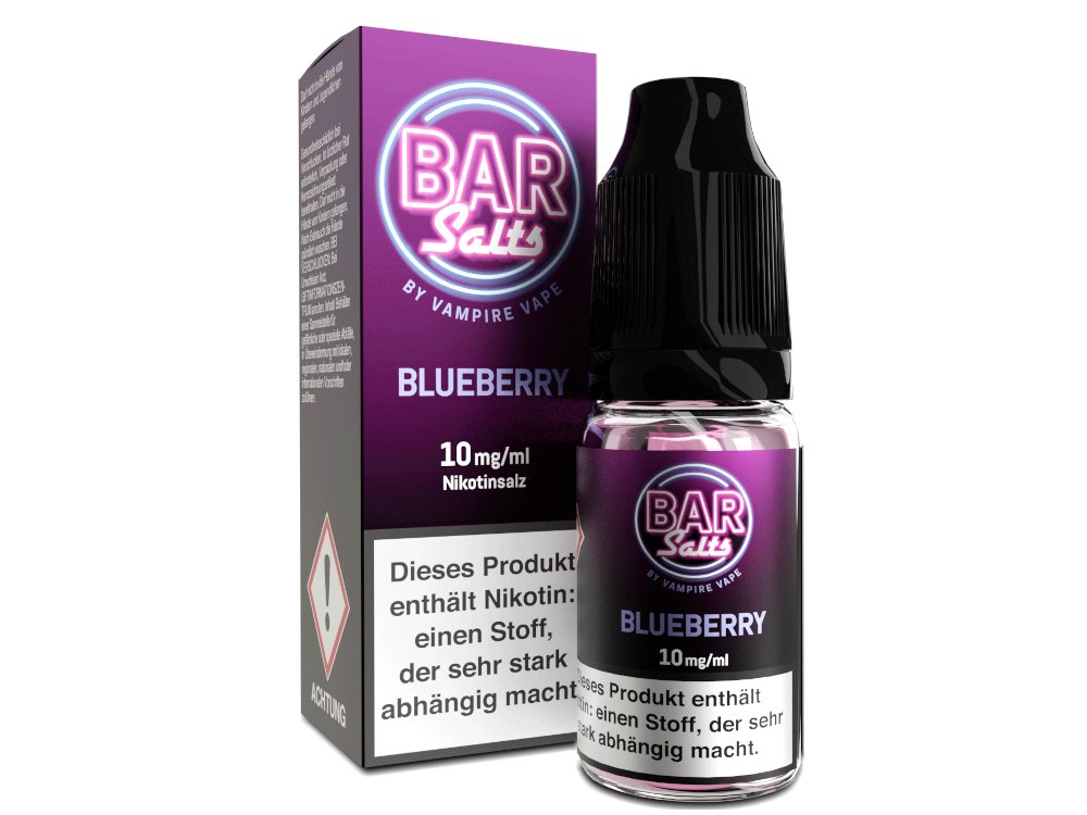 Vampire Vape - Bar Salts Blueberry - 10ml Fertigliquid (Nikotinsalz) - Blueberry 1er Packung 10 mg/ml - Vapes4you