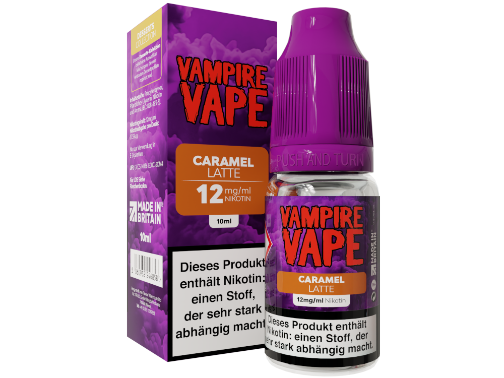 Vampire Vape - Dessert Collection - Caramel Latte - 10ml Fertigliquid (Nikotin)