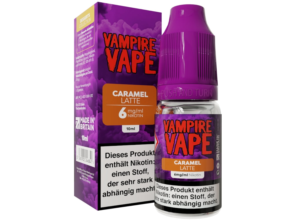 Vampire Vape - Dessert Collection - Caramel Latte - 10ml Fertigliquid (Nikotin)